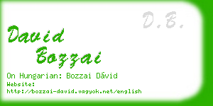 david bozzai business card